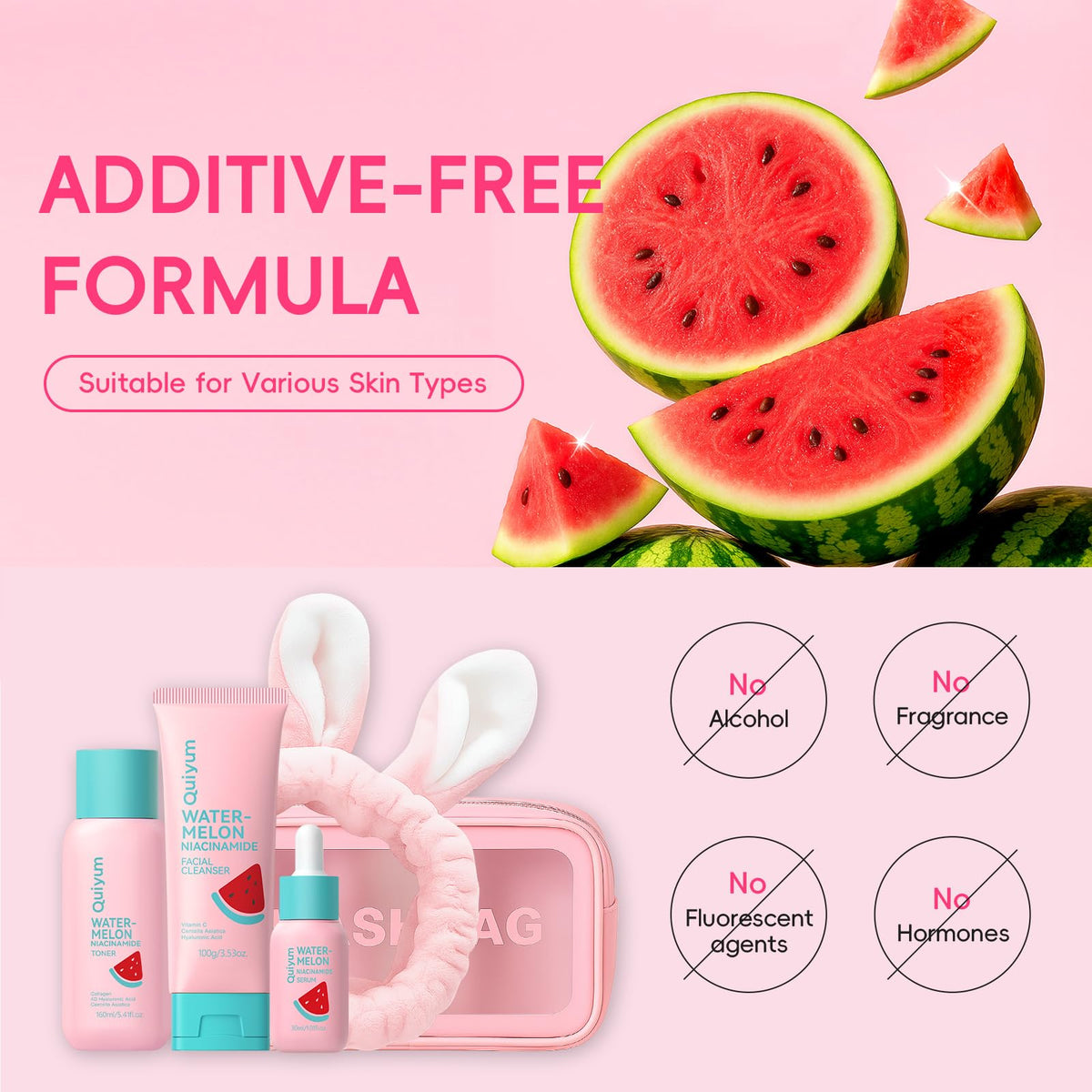 QUIYUM lifestyle bedside routine showing easy morning and night use