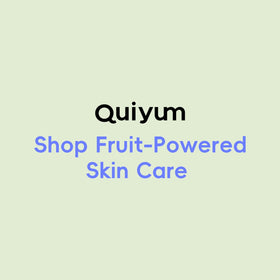 QUIYUM skincare routine on vanity conveying spa-like at-home experience