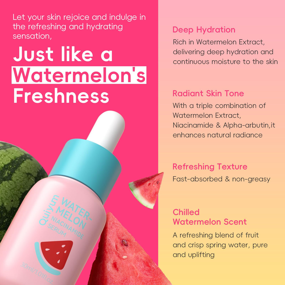 QUIYUM serum dropper with single drop for targeted brightening