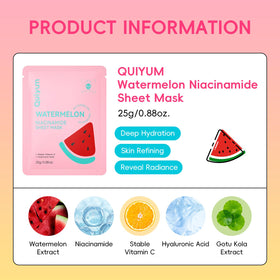 QUIYUM sheet close-up texture showing soft cotton and even serum coverage