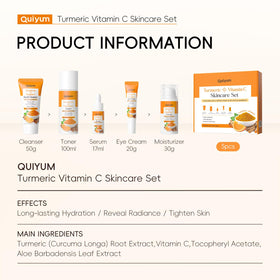 QUIYUM products beside common items showing travel‑friendly sizes