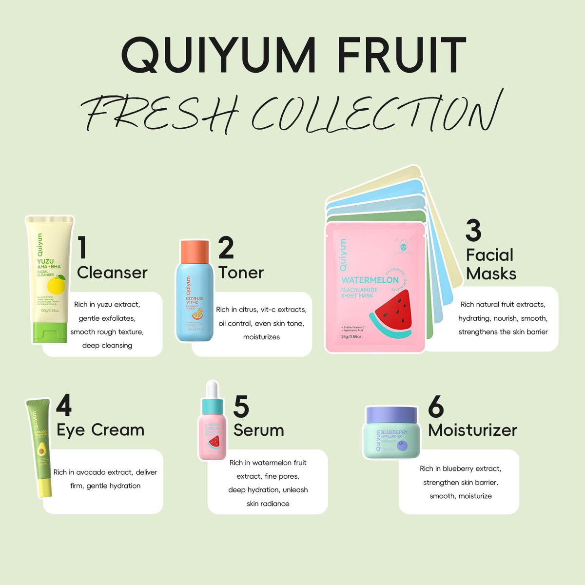 QUIYUM yuzu cleanser pump close-up illustrating gentle cleansing action