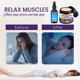 QUNGCO spray being applied to legs showing targeted muscle relief and calm routine