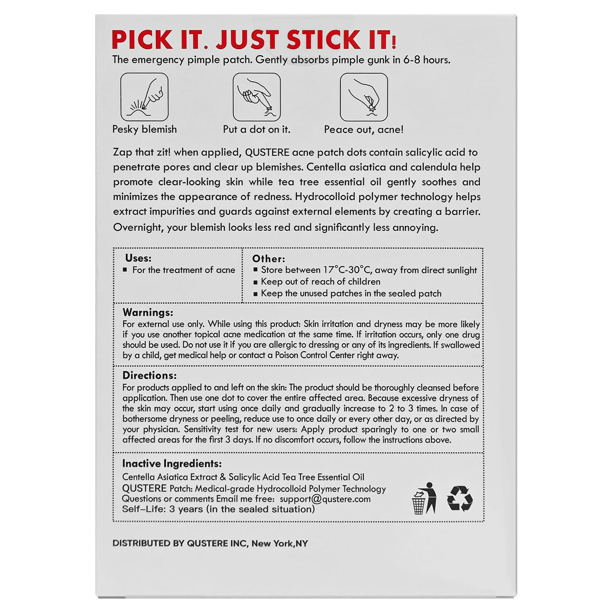 QUSTERE sheet close-up texture highlighting hydrocolloid layer for effective absorption
