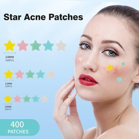 QUSTERE star patch on finger demonstrating thin adhesive and easy application benefit