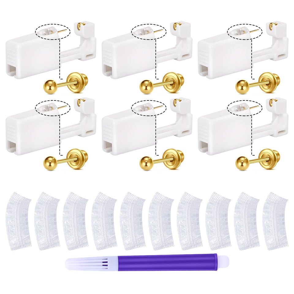 QWALIT front packaging showing gold disposable piercing kit for convenient home use