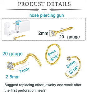 QWALIT close-up of loaded piercing gun with stud for precise placement benefit