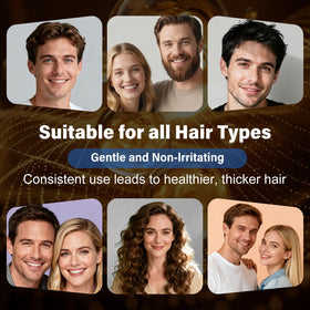 QYFJ treating beard patch showing fuller-looking facial hair benefit