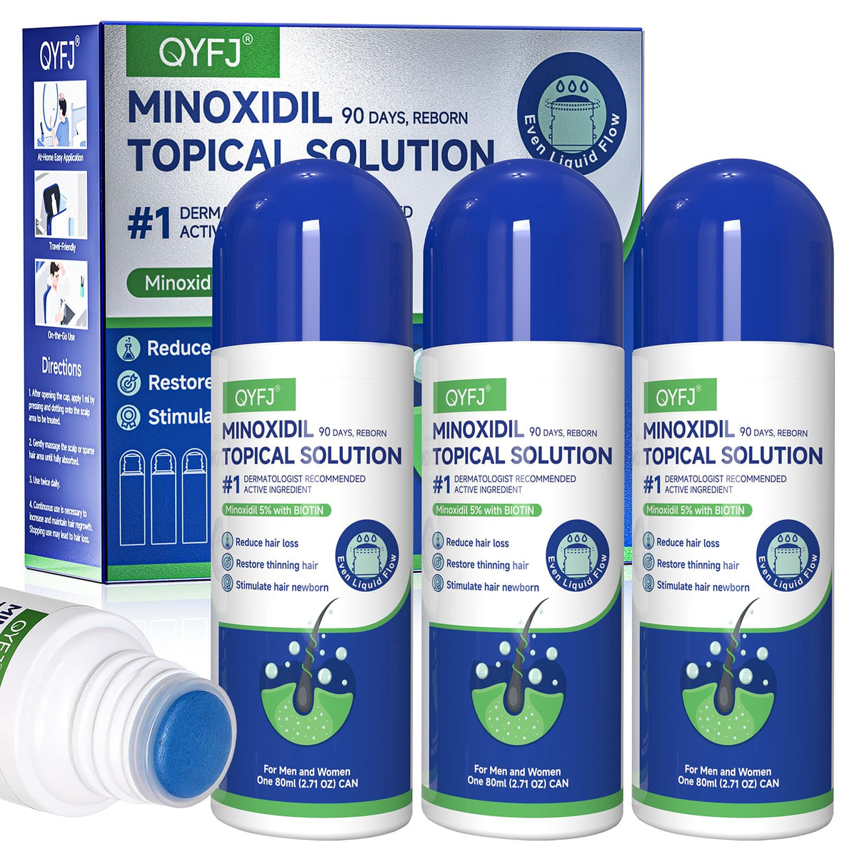 QYFJ front packaging showing three 2.7 fl oz bottles and value bundle benefit