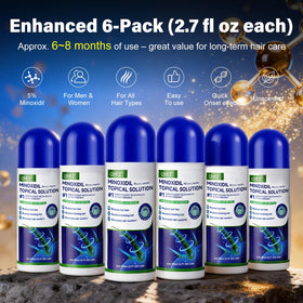 QYFJ bottle in hand showing portable size and extended supply benefit
