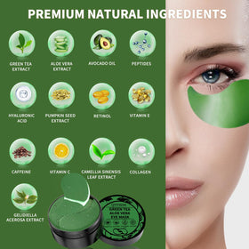 Qyiywim patch application under eye demonstrating fast de-puffing benefit