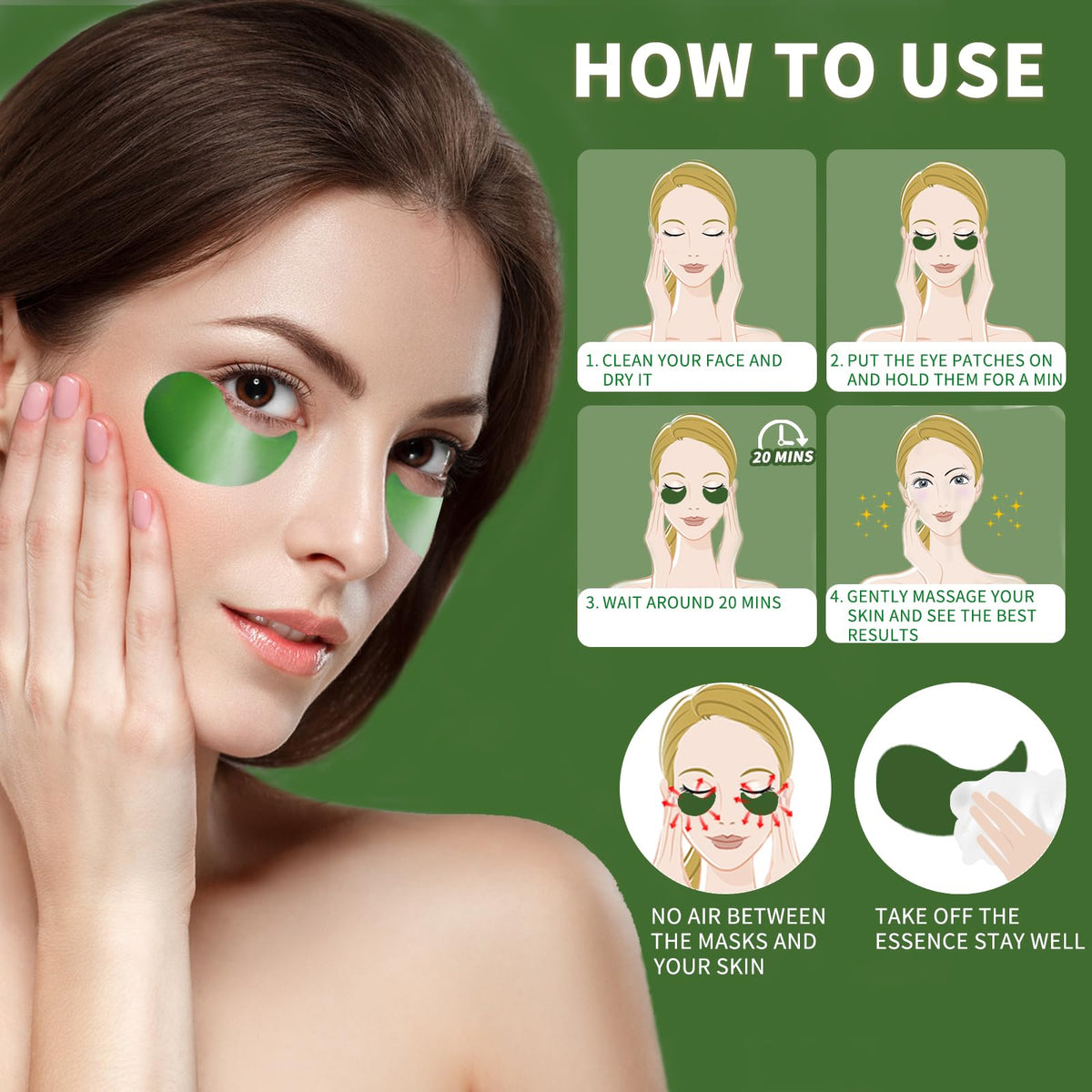 Qyiywim green tea and aloe ingredients displayed for soothing benefits