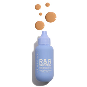 R&R Sun Serum front packaging showing medium tint and SPF 50 for clear protection