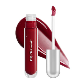 r.e.m. beauty front packaging showing sleek tube and Cherry Cola tint benefit adds shine