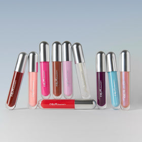 r.e.m. beauty swatch on hand showing cotton candy tint and buildable shine