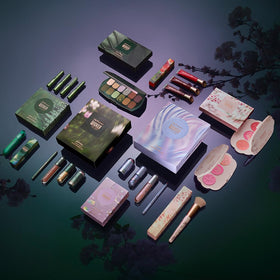 r.e.m. beauty Wicked: For Good collection display showing complementary shades benefit