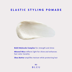 R+Co BLEU pomade on hands demonstrating easy warming and application