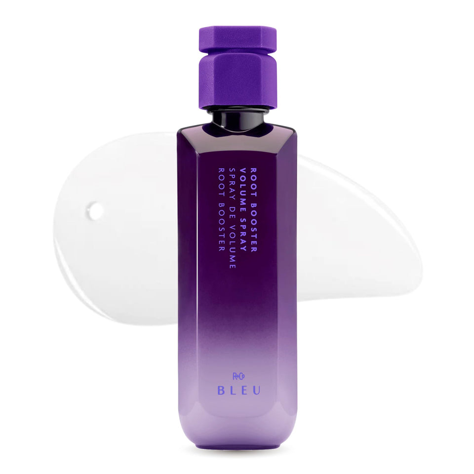 R+Co BLEU front packaging showing bottle and brand for instant lift