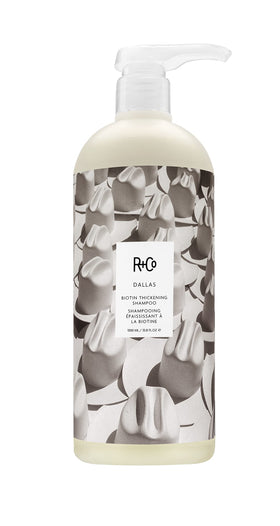 R+Co Dallas front bottle showing packaging and quick benefits