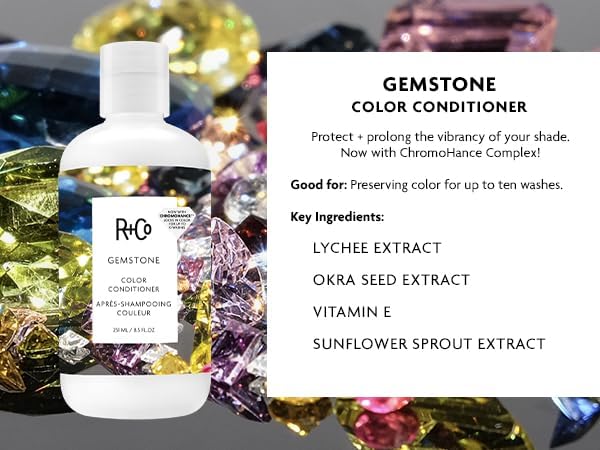 R+Co Gemstone shampoo lather texture illustrating gentle cleanse and color safety