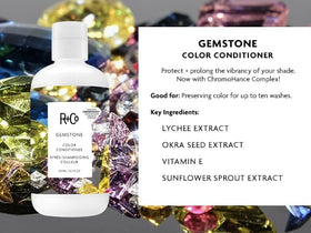 R+Co Gemstone shampoo lather texture illustrating gentle cleanse and color safety