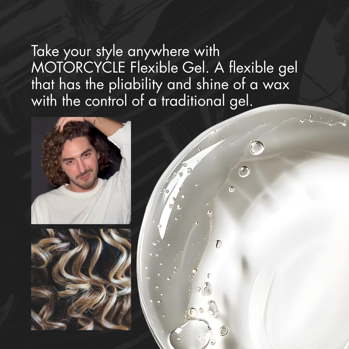 R+Co Motorcycle tube texture close-up showing creamy gel for easy application