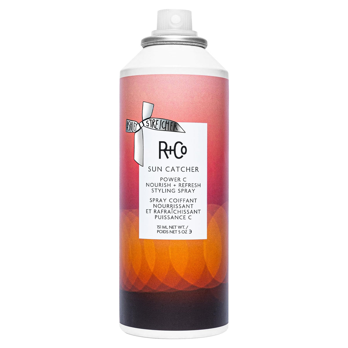 r+co SUN CATCHER front bottle shot showing label and protective benefits