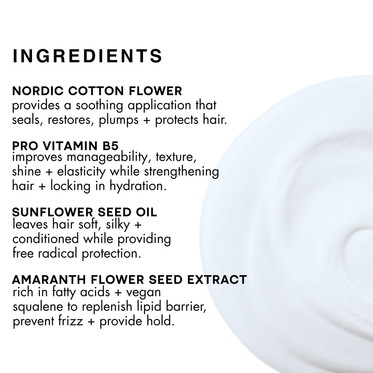 R+Co back label close-up showing ingredient list and usage tips