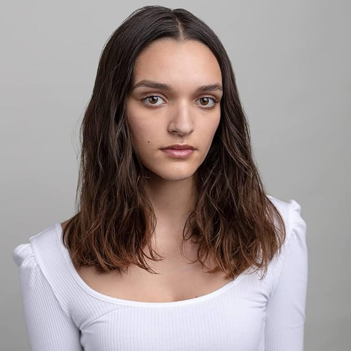 R+Co applied to damp hair showing styling with added texture