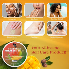 RA COSMETICS applying shea butter to elbow to instantly hydrate skin