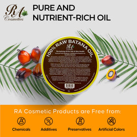 RA COSMETICS before and after hair comparison showing reduced frizz and repair