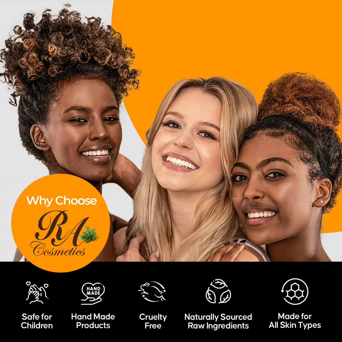 RA COSMETICS lifestyle bathroom shot showcasing salon-at-home convenience benefit