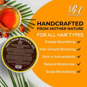 RA COSMETICS oil pouring from bottle illustrating smooth application and nourishment