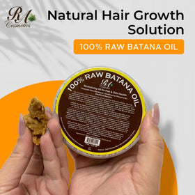 RA COSMETICS pouring oil from bottle highlighting easy application benefit