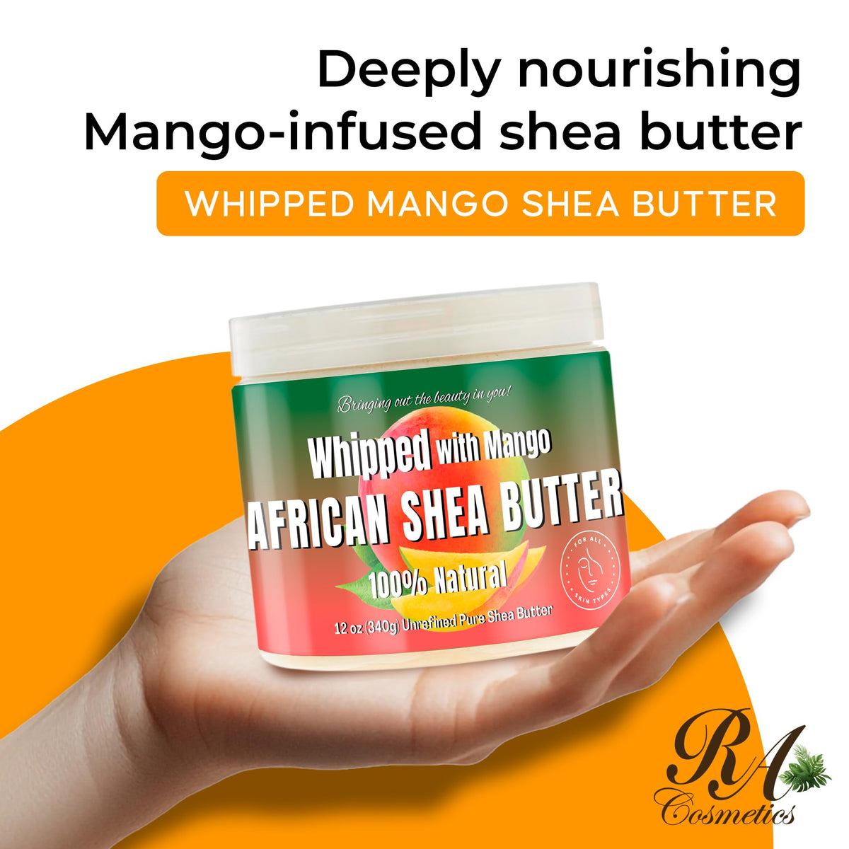 RA COSMETICS whipped butter texture close-up for easy spreadability benefit