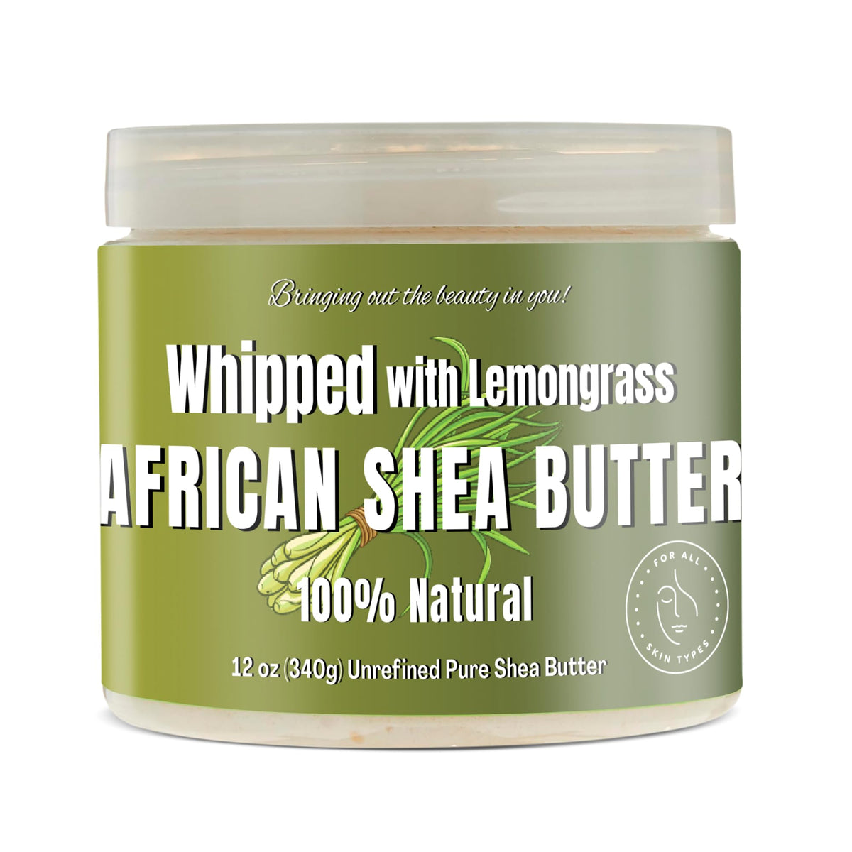 RA COSMETICS front jar showing lemongrass label and clean packaging benefit moisturizing