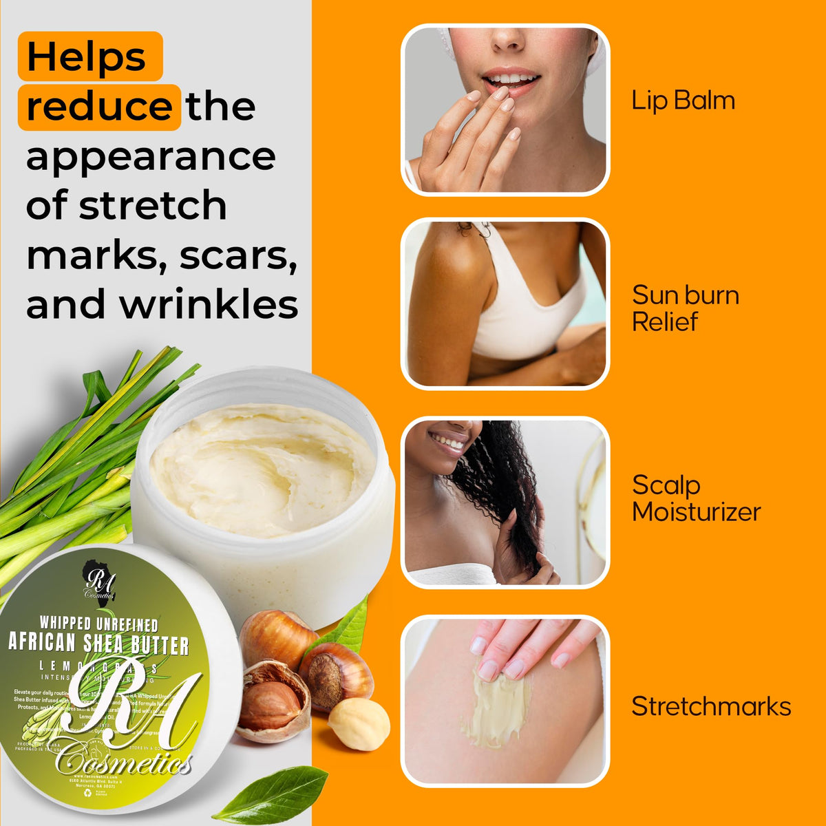RA COSMETICS used on hair ends showing smoothing and frizz control benefit