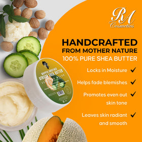 RA COSMETICS ingredients label close-up listing unrefined shea and natural extracts