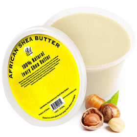 RA COSMETICS jar front view showing pure shea butter for moisturizing benefits