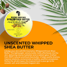 RA COSMETICS label close-up listing unrefined ingredients and vitamins