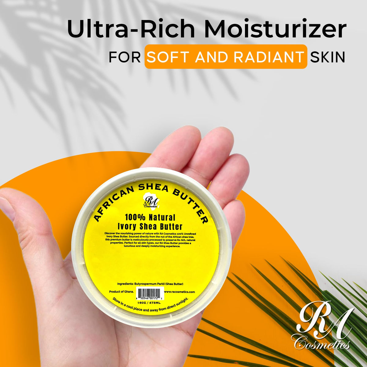 RA COSMETICS close-up scoop revealing whipped texture and easy blending
