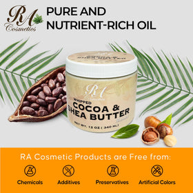 RA COSMETICS size comparison beside hand shows true 12oz scale for accurate purchase