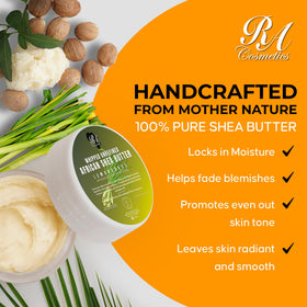 RA COSMETICS spoon scooping whipped butter to demonstrate easy spreadability