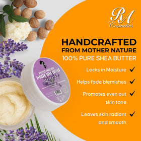 RA COSMETICS spoon lifting butter demonstrating creamy application benefit