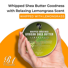 RA COSMETICS whipped shea butter texture close-up showing creamy spreadable consistency benefit easy absorption