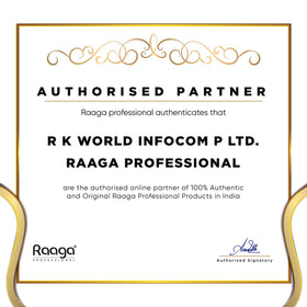 Raaga Professional label and ingredients panel highlighting milk extract benefit