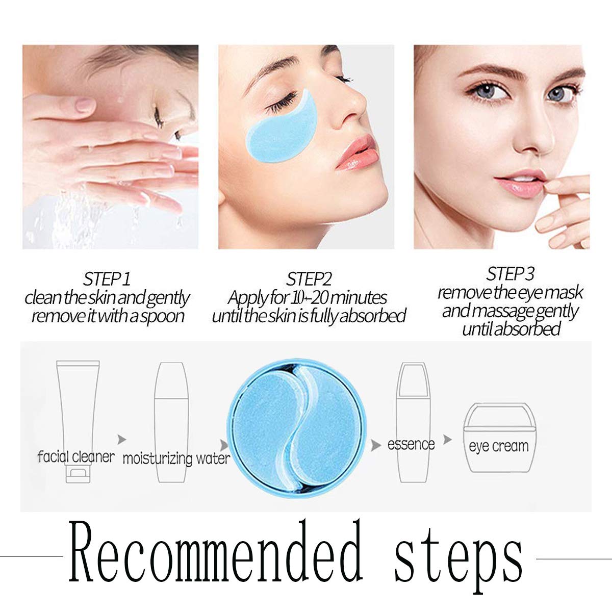 RABIOTA being applied under an eye showing comfortable fit and instant refresh