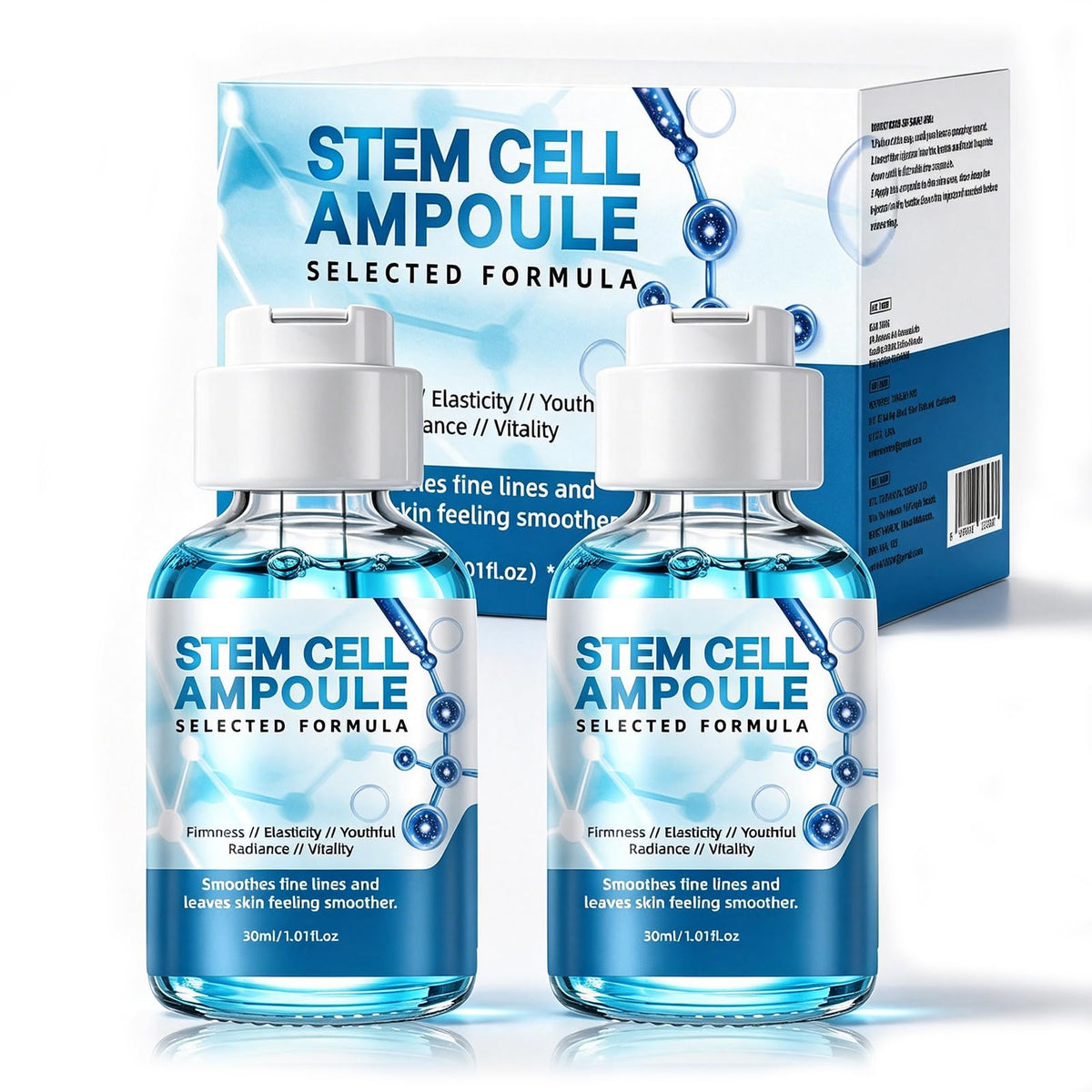 Racgrul front packaging showing two ampoules and travel convenience