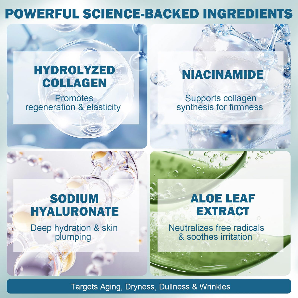 Racgrul serum on skin demonstrating fast absorption and hydration