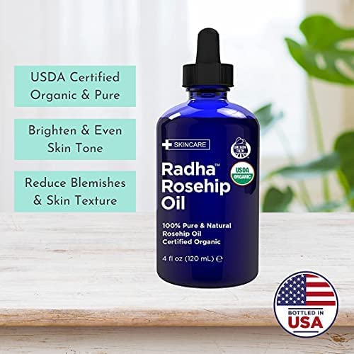 Radha Beauty face dropper above skin showing precise dosing and hydrating skincare boost
